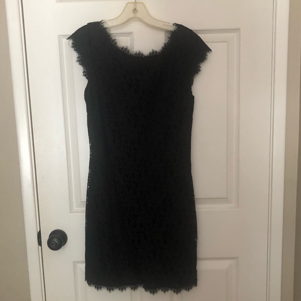 Diane VonFurstenburg Black Lace Dress